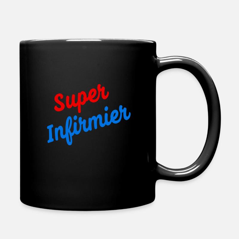 Idée cadeau Super Infirmier - Mug uni - noir
