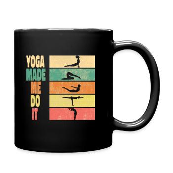 Yoga drôle | Drôle de yoga - Mug uni - noir - Droite