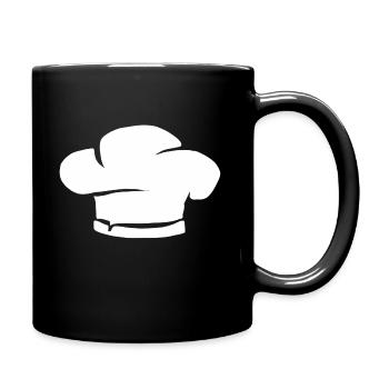 Kochen Koch Bäcker Geschenk Kochhut Köchin Backen - Tasse einfarbig - Schwarz - Rechts