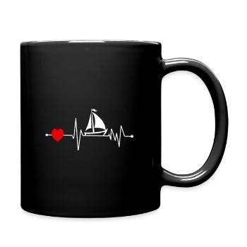 Sailing captain sailor sail boat sailing ship - Full Colour Mug - black - Right