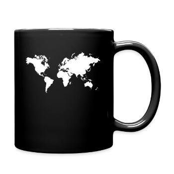 Globus Kontinent Weltkarte Erde Planet Klimawandel - Tasse einfarbig - Schwarz - Rechts