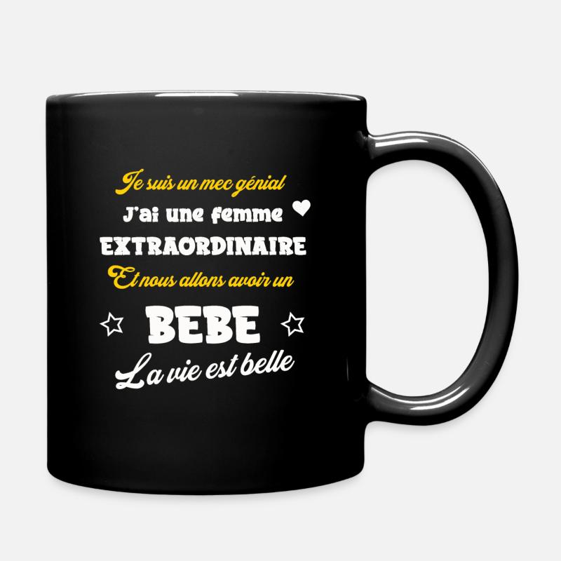 Futur papa bientôt père naissance bébé - Mug uni - noir