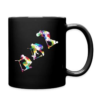 Stunt Scooter - Tasse einfarbig - Schwarz - Rechts