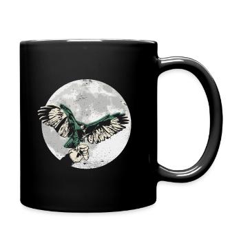 Falke Greifvogel Falkner Falknerei Beizjagd Mond - Tasse einfarbig - Schwarz - Rechts