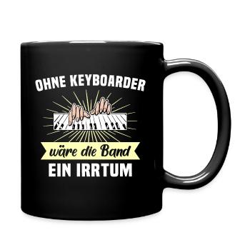 Keyboard Musiker Keyboarder Geschenk Band - Tasse einfarbig - Schwarz - Rechts