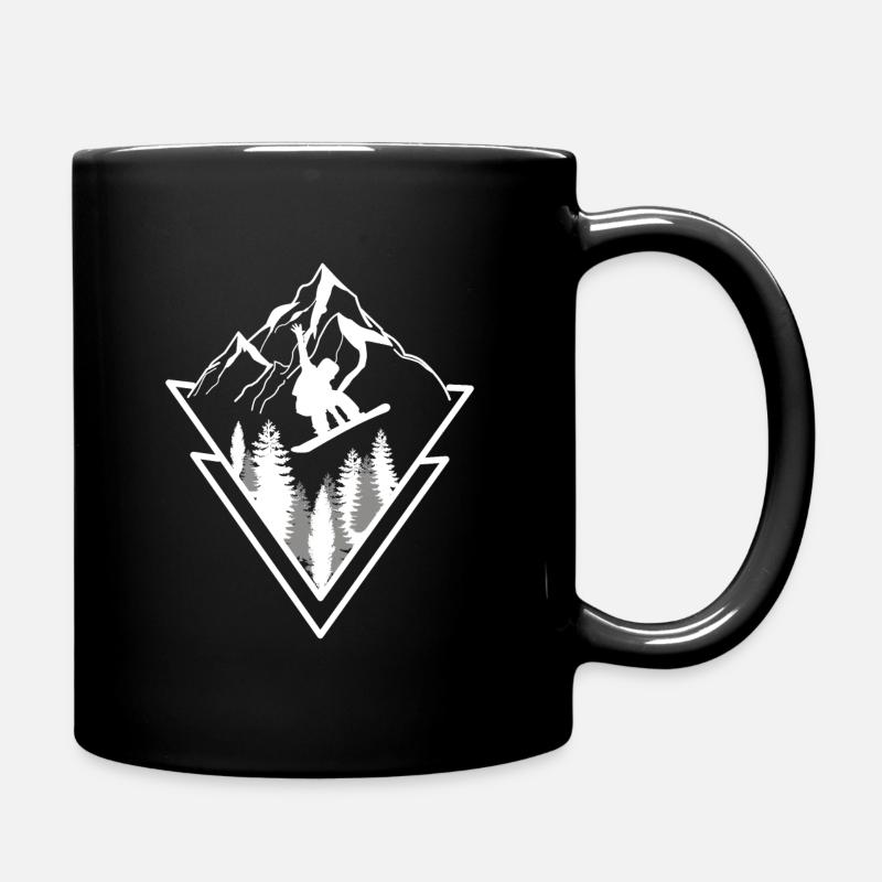SNOWBOARD BERG SNOWBOARDER ALPEN - Tasse einfarbig - Schwarz