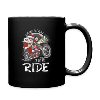 Biker Santa Motorcycle - Oh quel plaisir de rouler - Mug uni - noir - Droite