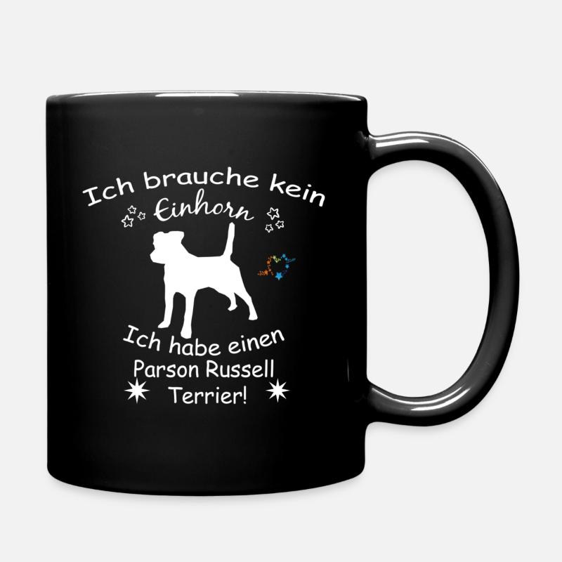 Parson Russell Terrier Tshirt - Parson Russell - Tasse einfarbig - Schwarz