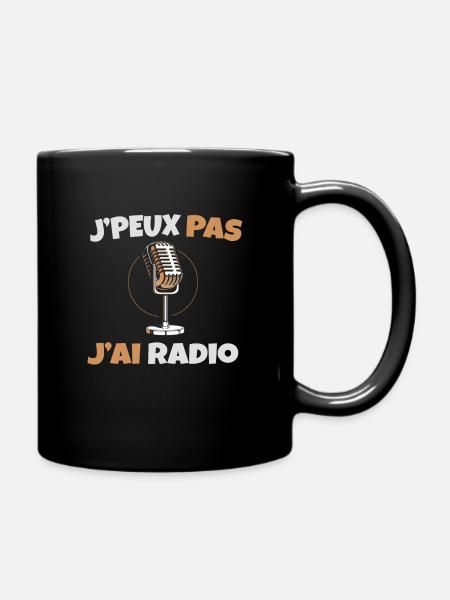 Idée cadeau radioamateur je peux pas j ai radio - Mug uni - noir