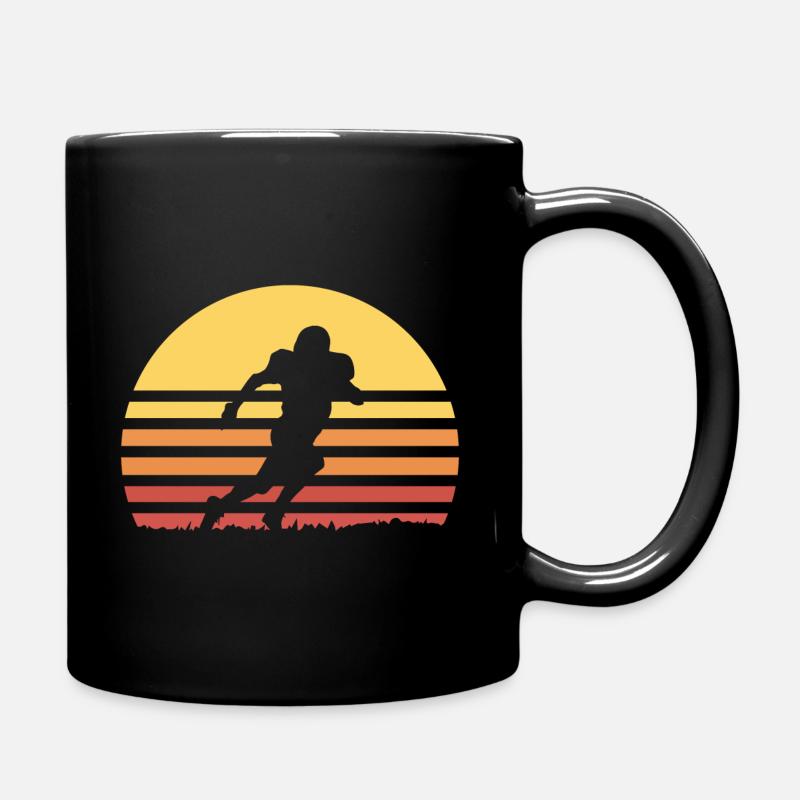 Coucher de soleil de football - Mug uni - noir