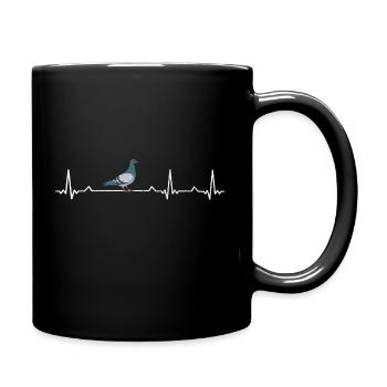 Taube Taubenzüchter Brieftauben Vögel Taubenzucht - Tasse einfarbig - Schwarz - Rechts