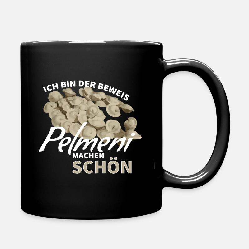 Pelmeni machen schön Geschenk - Tasse einfarbig - Schwarz