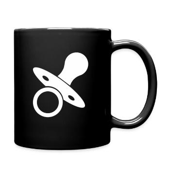 Sucette cadeau enfant en bas âge bébé grossesse - Mug uni - noir - Droite