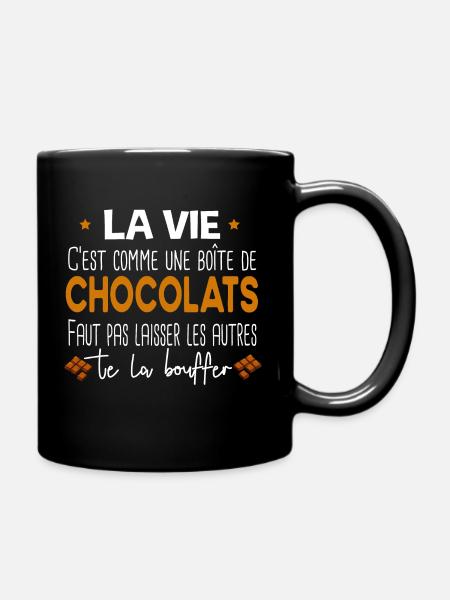Chocolat Gâteau Gourmand Humour Régime Cadeau - Mug uni - noir