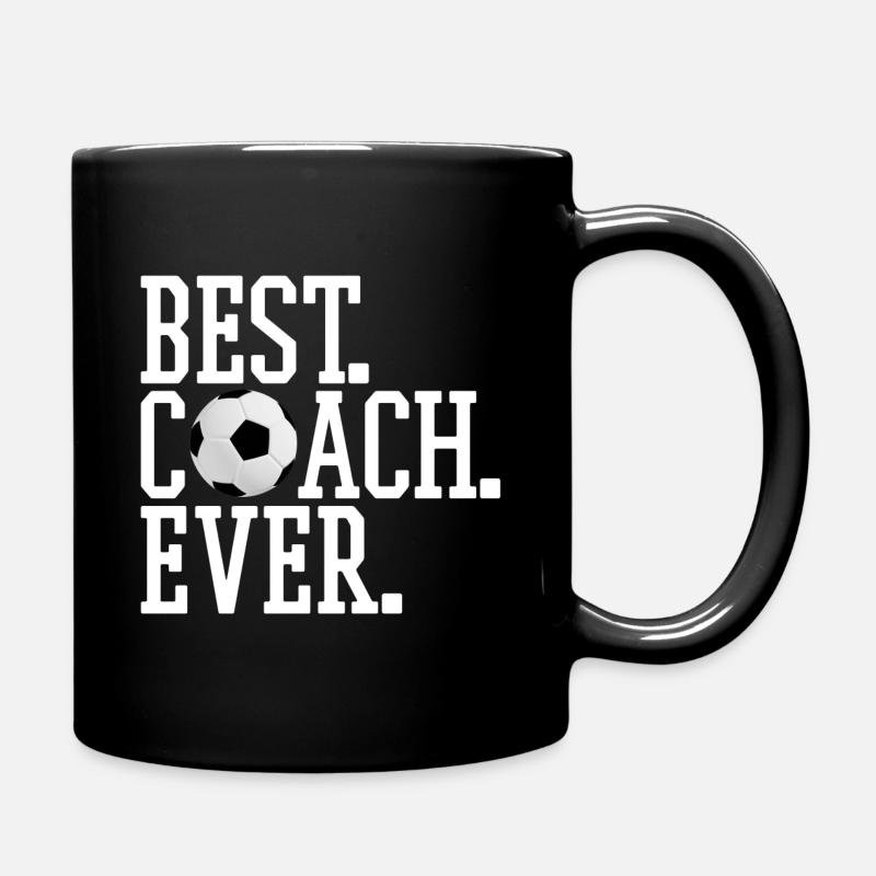 BEST. COACH. EVER. Soccer - Full Colour Mug - black