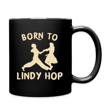 Lindy Hop | Swing | Swing Musik | Geschenkidee - Tasse einfarbig - Schwarz - Rechts