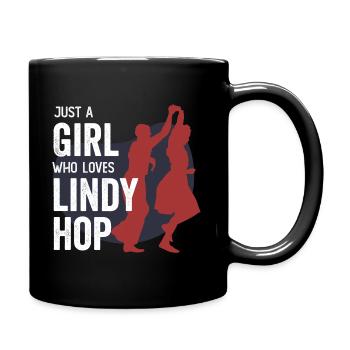 Lindy Hop | Swing | Swing Musik | Geschenkidee - Tasse einfarbig - Schwarz - Rechts