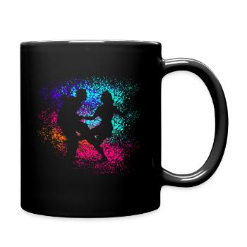 Lindy Hop | Swing | Swing Musik | Geschenkidee - Tasse einfarbig - Schwarz - Rechts
