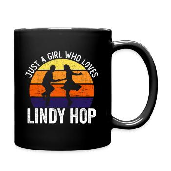 Lindy Hop | Swing | Swing Musik | Geschenkidee - Tasse einfarbig - Schwarz - Rechts