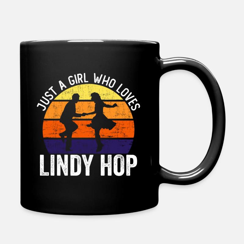 Lindy Hop | Swing | Swing Musik | Geschenkidee - Tasse einfarbig - Schwarz