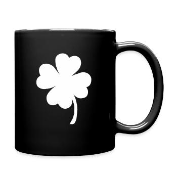 Four-leaf clover New Year's clover lucky clover - Full Colour Mug - black - Right
