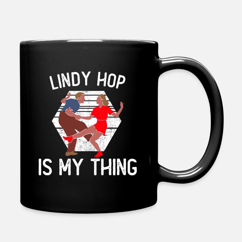 Lindy Hop | Swing | Swing Musik | Geschenkidee - Tasse einfarbig - Schwarz