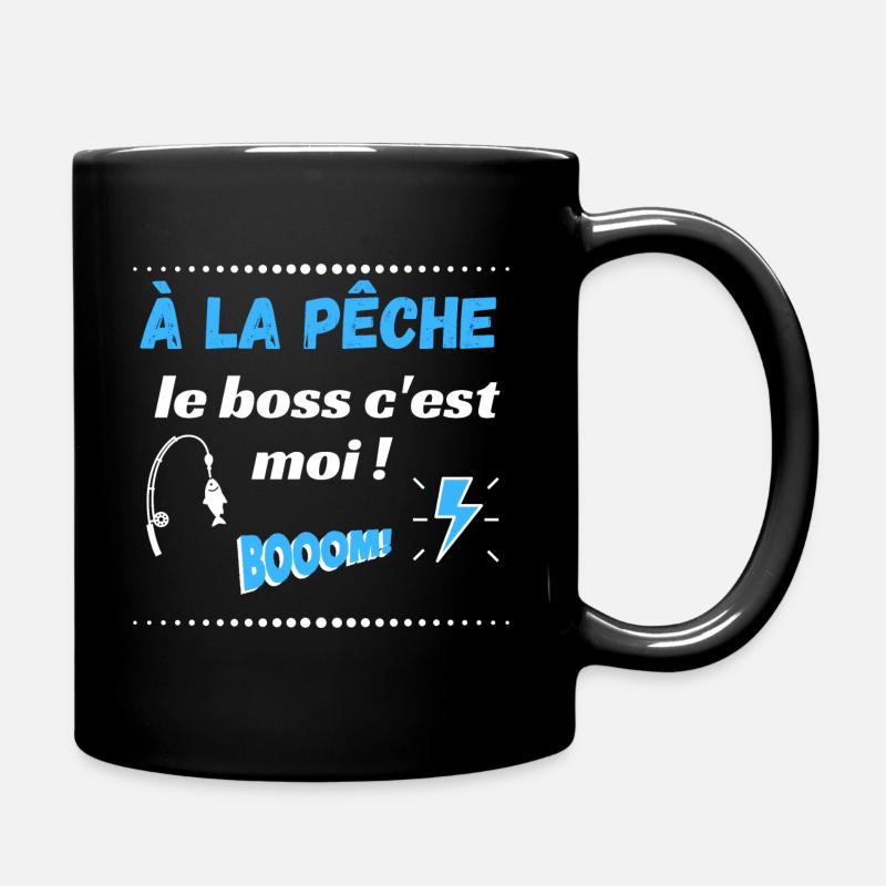 A la pêche le boss c'est moi / cadeau / humour - Mug uni - noir