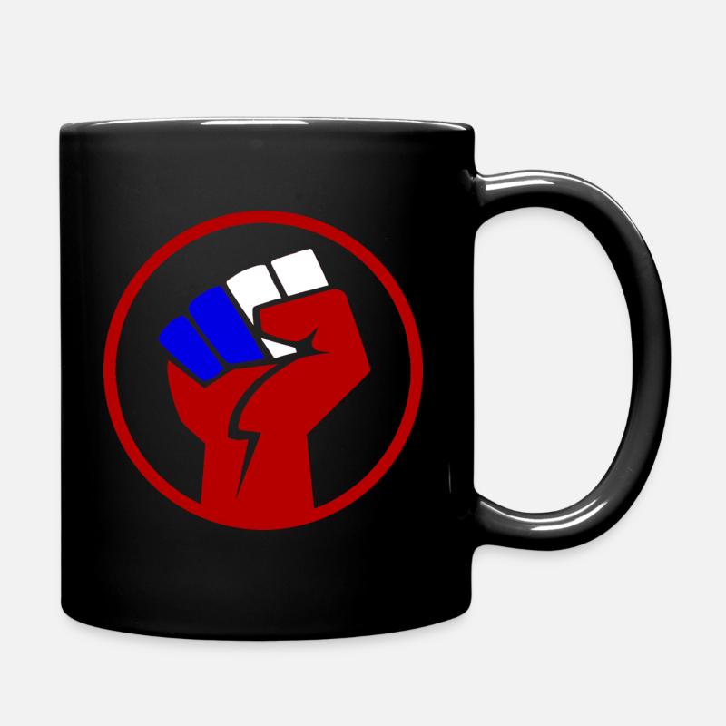 Faust blau weiß rot - Tasse einfarbig - Schwarz