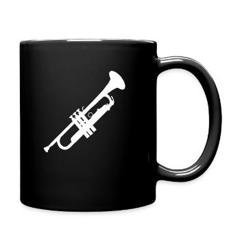 Trumpet Music Band Musician Instrument Music Note - Full Colour Mug - black - Right
