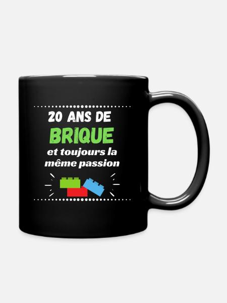 20 ans de brique / jouet / humour - Mug uni - noir