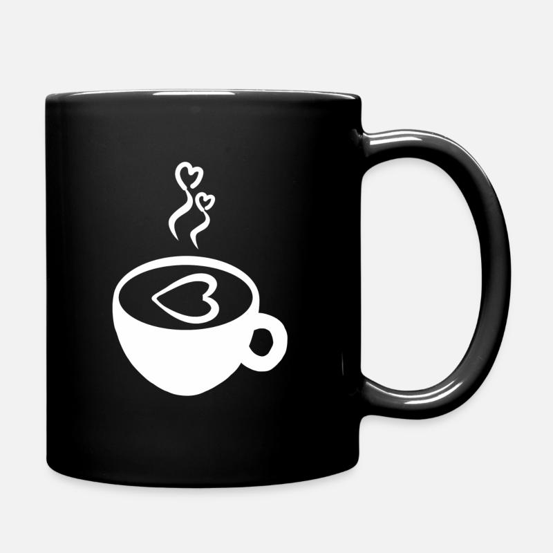 Kaffeebohne Kaffee Tasse Coffee Koffein Geschenk - Tasse einfarbig - Schwarz