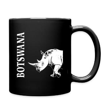 Botswana - Nashorn - Tasse einfarbig - Schwarz - Rechts