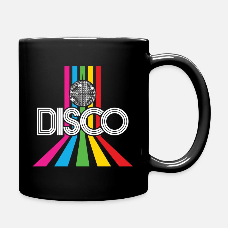 Disco 80’s Party Retro 80er Discokugel Geschenk - Tasse einfarbig - Schwarz