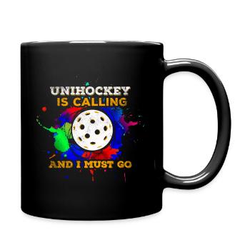 Unihockey - Tasse einfarbig - Schwarz - Rechts
