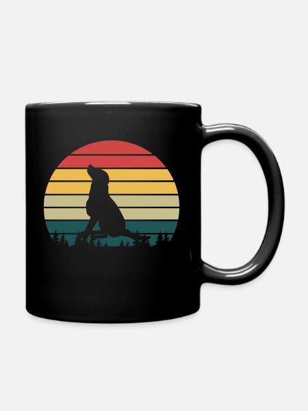 RETRO | Labrador - Full Colour Mug - black
