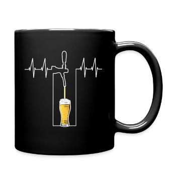Pommes de bière Heartbeat, Amateurs de bière - Mug uni - noir - Droite