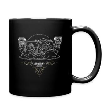 Aircooled Life - Klassische Autokultur (Motor) - Tasse einfarbig - Schwarz - Rechts