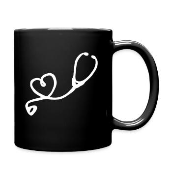 Médecin cœur médecin assistant médical femme médecin - Mug uni - noir - Droite