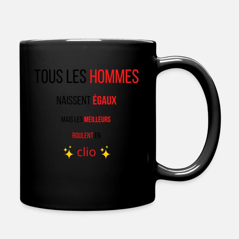 Tous les Hommes naissent égaux clio - Mug uni - noir