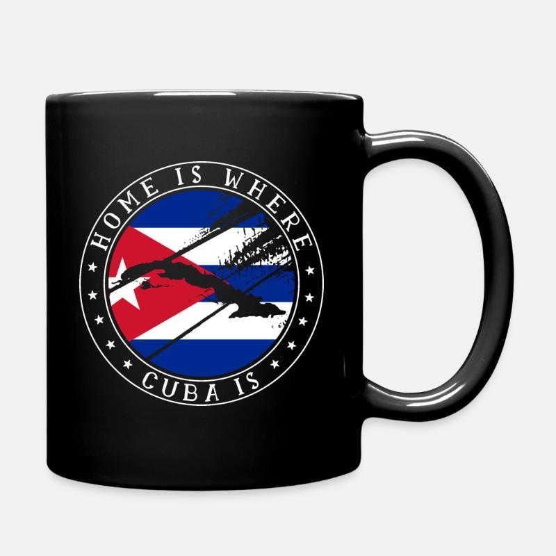 Cuba Drapeau Contour Vacances Caraïbes Cuba La Havane - Mug uni - noir