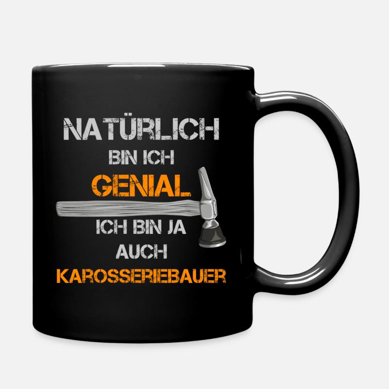 Karosseriebauer Spengler Lackierer Werkstatt Auto - Tasse einfarbig - Schwarz