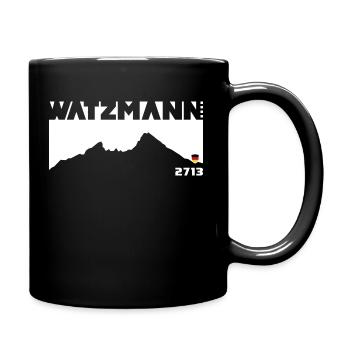 Watzmann Bayern Berchtesgaden Deutsche Flagge Berg - Tasse einfarbig - Schwarz - Rechts