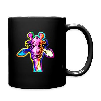 Regenbogen Giraffe Punk Giraffe Rainbow - Full Colour Mug - black - Right