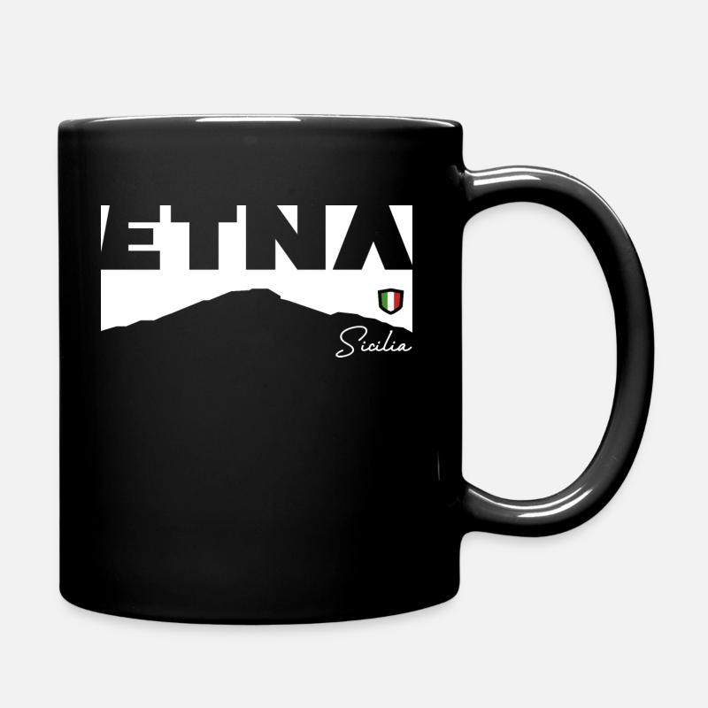Etna Mongibello Ätna Sizilien Vulkan Feuerberg - Tasse einfarbig - Schwarz