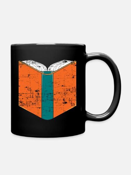 Bücher Lesen - Tasse einfarbig - Schwarz