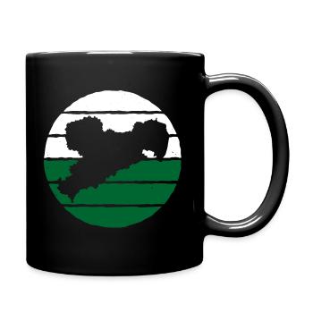 Sachsen Flagge Umriss Sächsische Fahne Ossi SN - Tasse einfarbig - Schwarz - Rechts
