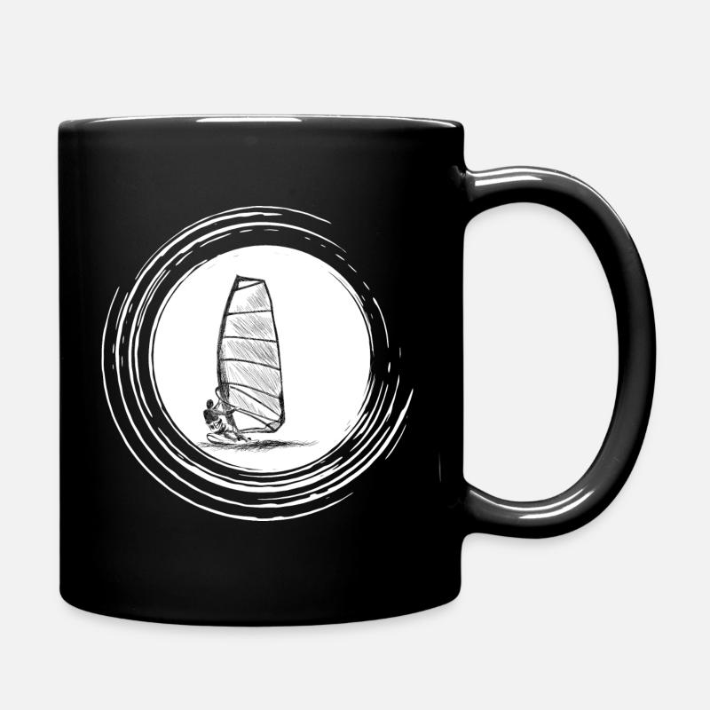 Windsurfen - Tasse einfarbig - Schwarz
