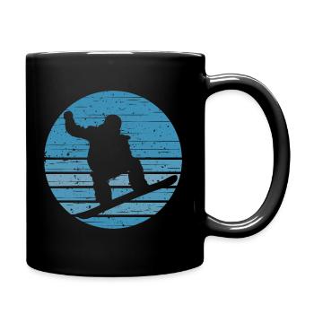 Cool Snowboarder Vintage Snowboard Boards Retro - Full Colour Mug - black - Right