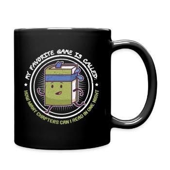 Book Fan Saying for a Bookworm - Full Colour Mug - black - Right