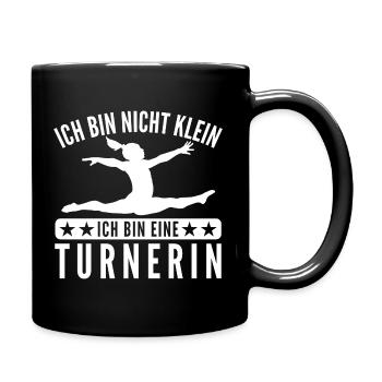 Turnen Turnerin Gymnastik Spruch Geschenk - Tasse einfarbig - Schwarz - Rechts